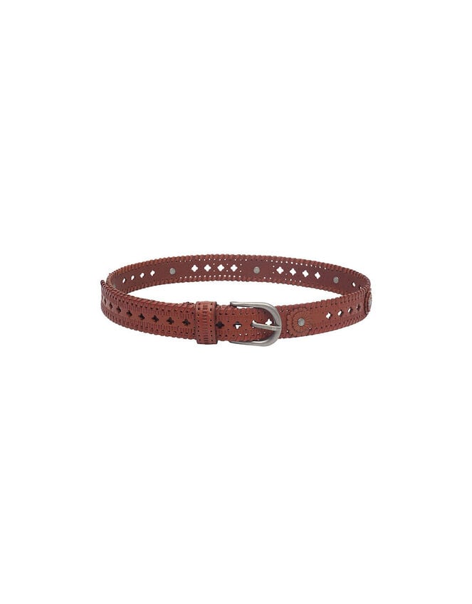 Maison Hotel Devendra Leather Belt, Brown (BROWN), large