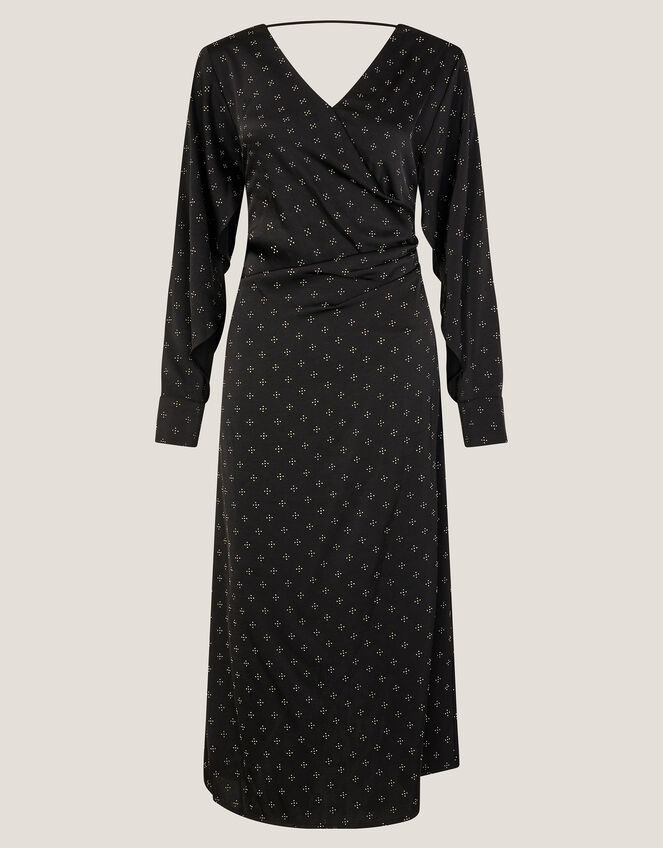 Margo Hotfix Midi Tea Dress, Black (BLACK), large