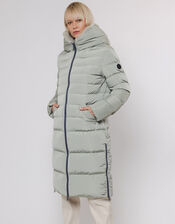 Rino and Pelle Longline Padded Coat, Green (PALE GREEN), large