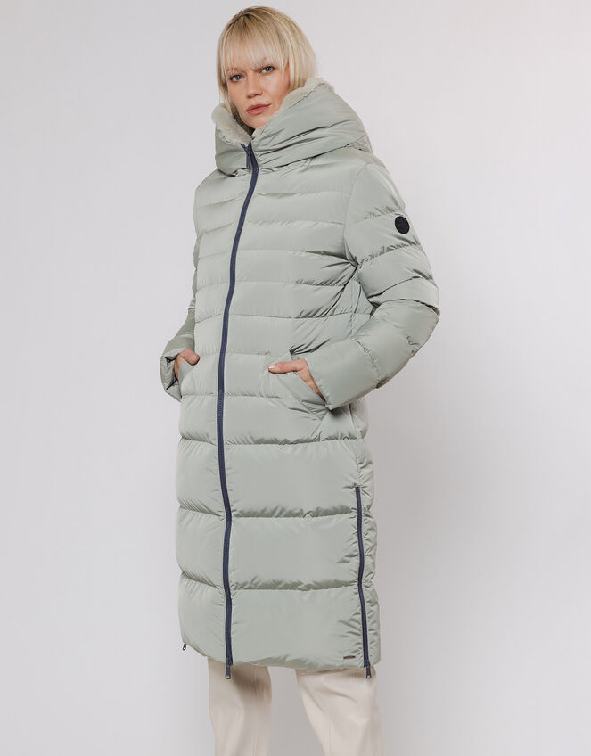 Rino and Pelle Longline Padded Coat, Green (PALE GREEN), large