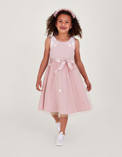 Layla 3D Scuba Dress, Pink (PINK), large