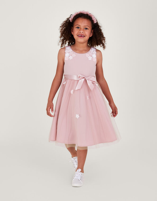 Layla 3D Scuba Dress, Pink (PINK), large