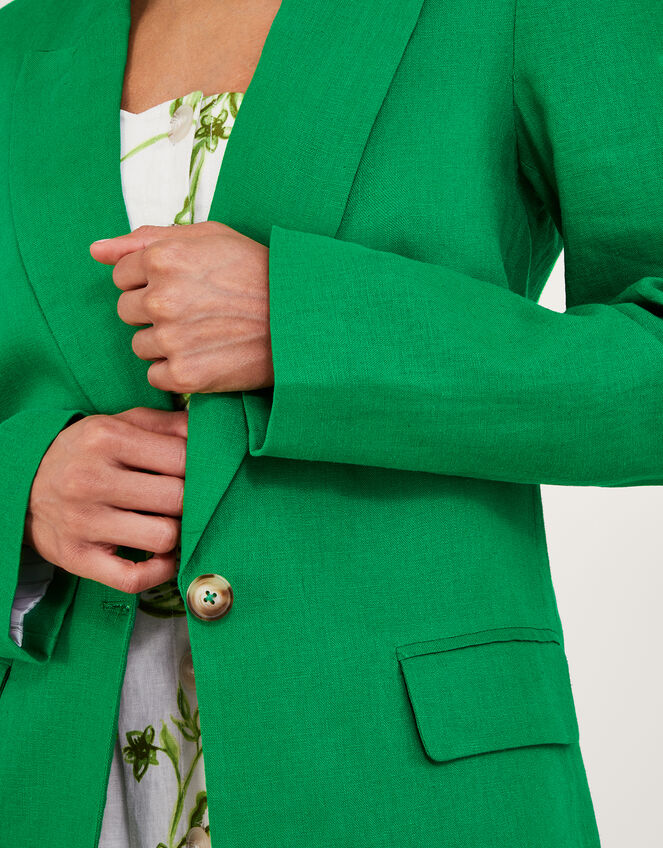 Stella Single-Breasted Blazer, Green (GREEN), large