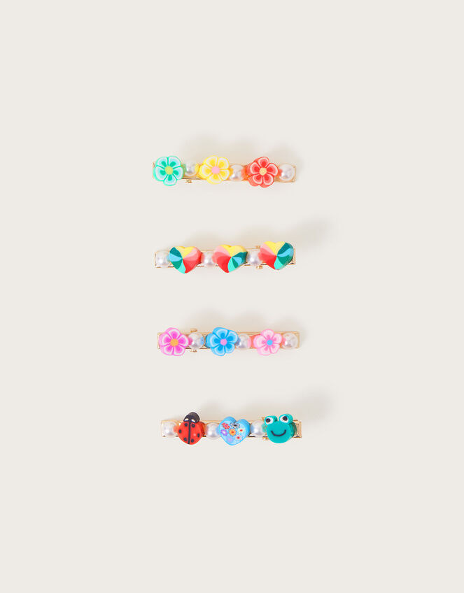 Fun Fimo Hair Clips 4 Pack, , large