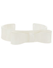 Pearly Resin Bow Cuff Bracelet, , large