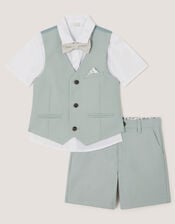 Finn 4-Piece Short Suit & Bow Tie, Green (SAGE), large
