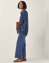 Nara Denim Tunic Shirt Dress, Blue (MID AUTHENTIC BLUE), large