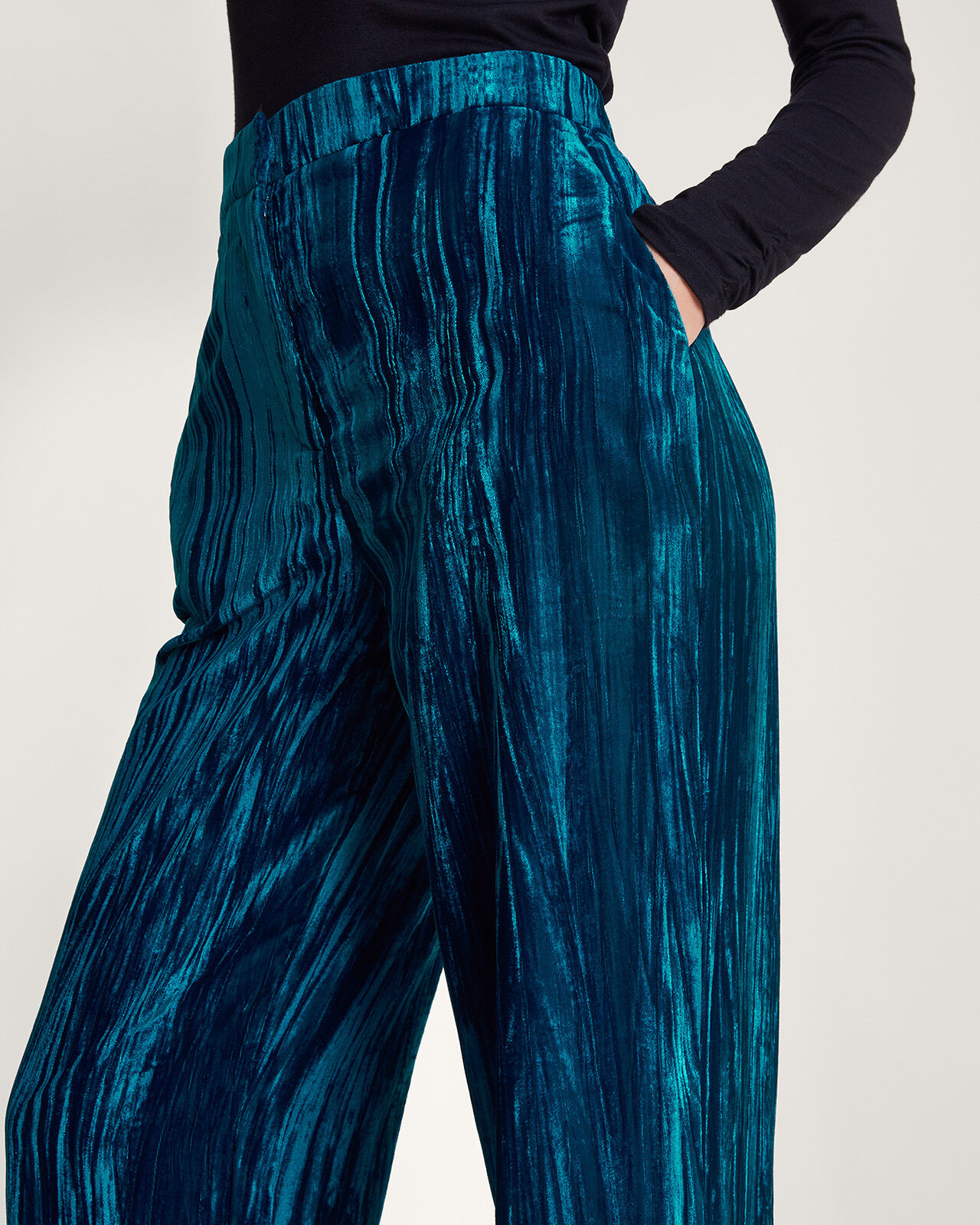 Teal velvet pants hot sale