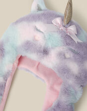 3-in-1 Fluffy Unicorn Hat Scarf, Pink (PINK), large
