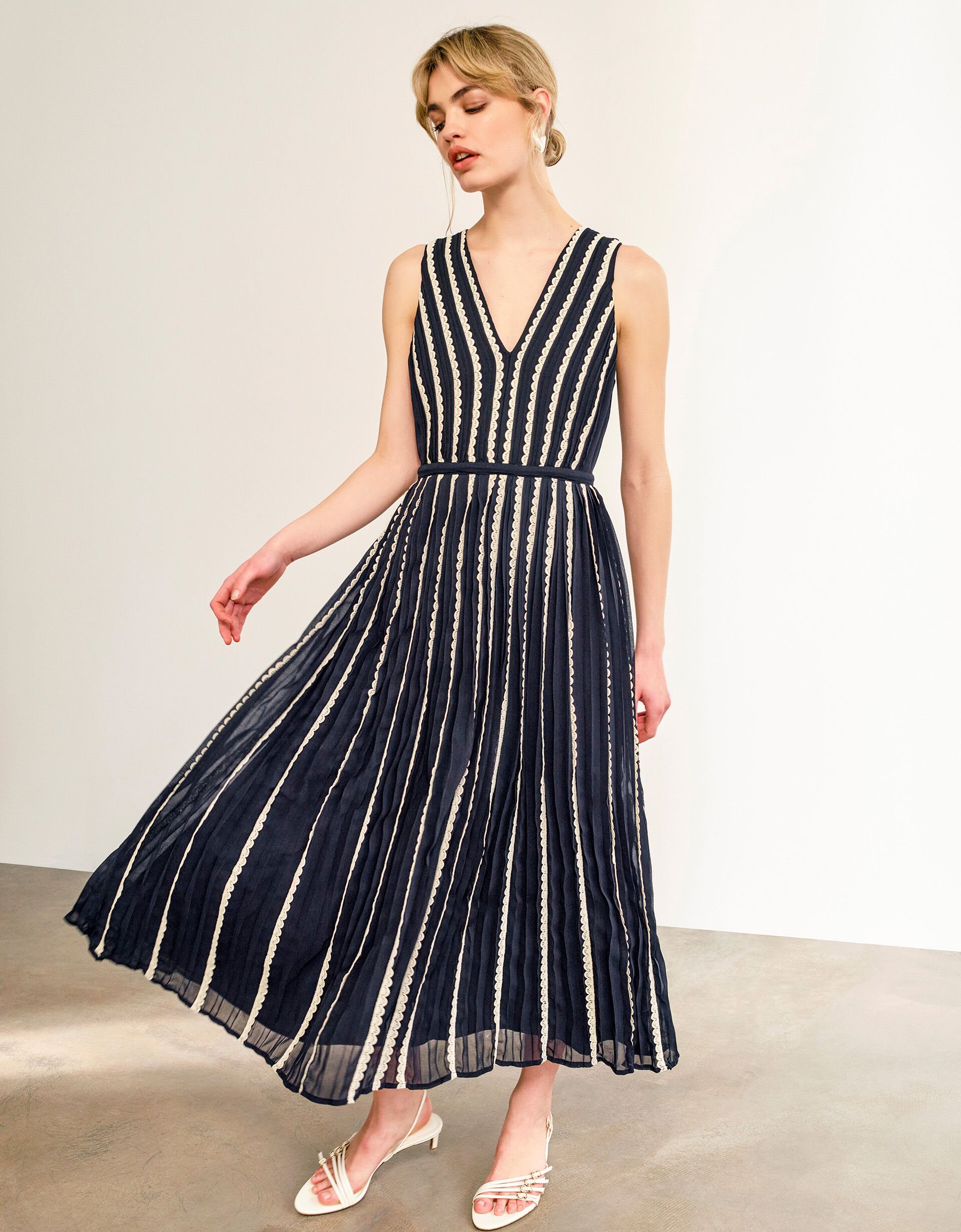Harper Monochrome Dress Black Evening Dresses Monsoon UK