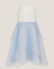 Peony Plain Organza Party Dress, Blue (PALE BLUE), large