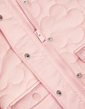 Baby Floral Quilted Coat, Pink (PALE PINK), large