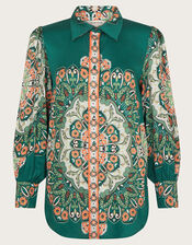 Lumi Print Blouse, Green (GREEN), large