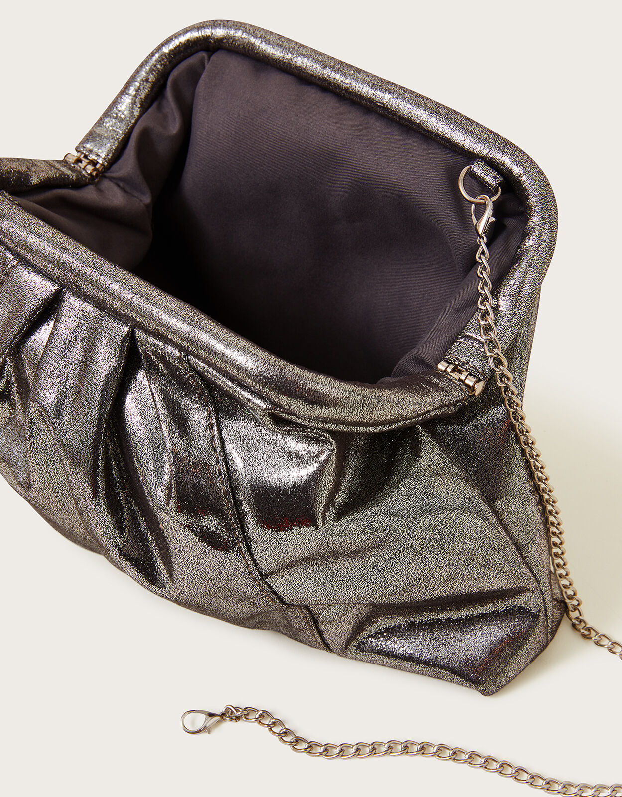 Slouch clutch bag top