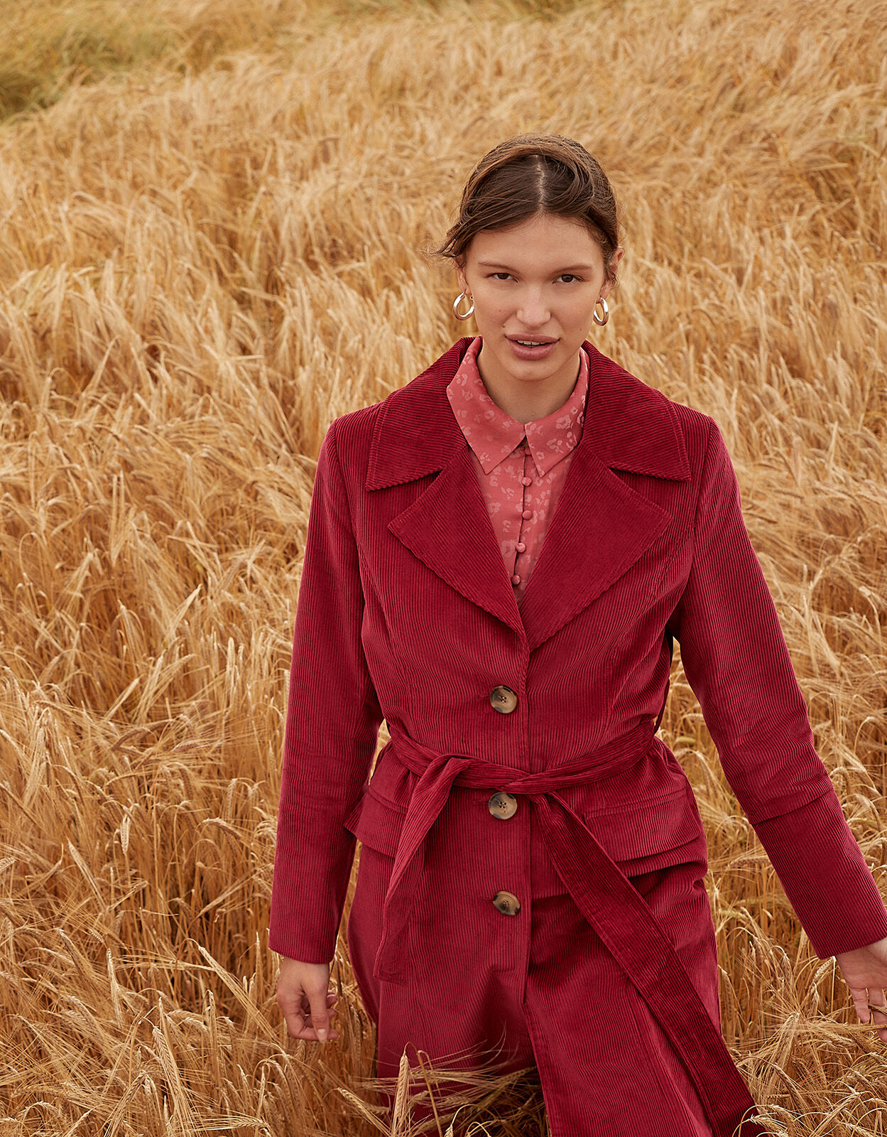Cord trench coat store
