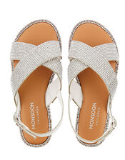 Diamante Sandals, Silver (SILVER), large