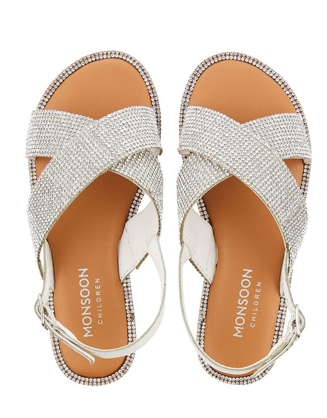Diamante Sandals, Silver (SILVER), large