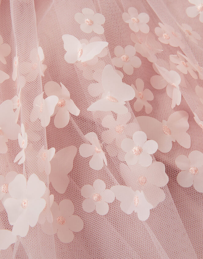 Laura Appliqué Flower Scuba Dress, Pink (DUSKY PINK), large