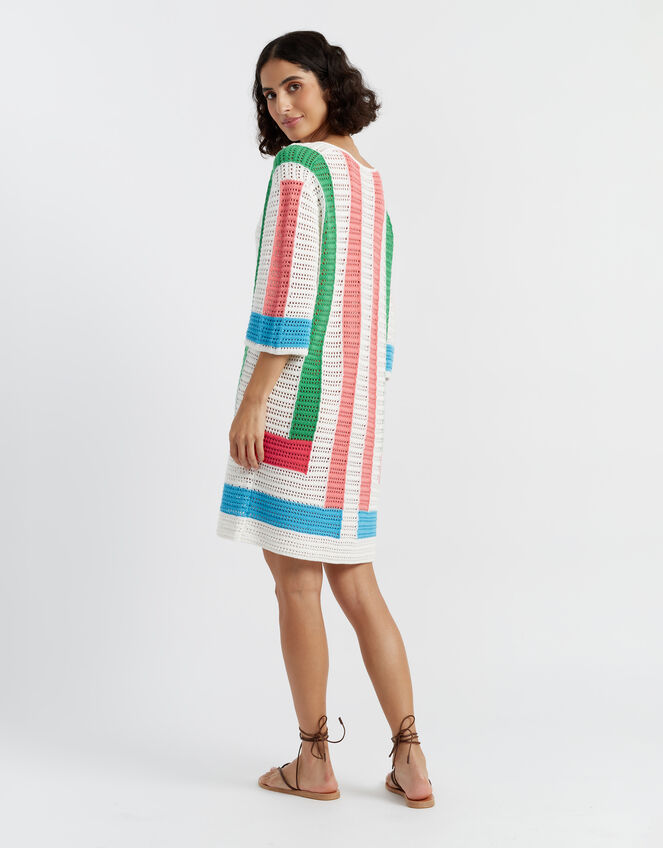 Chinti & Parker Crochet Mini Dress, Multi (MULTI), large