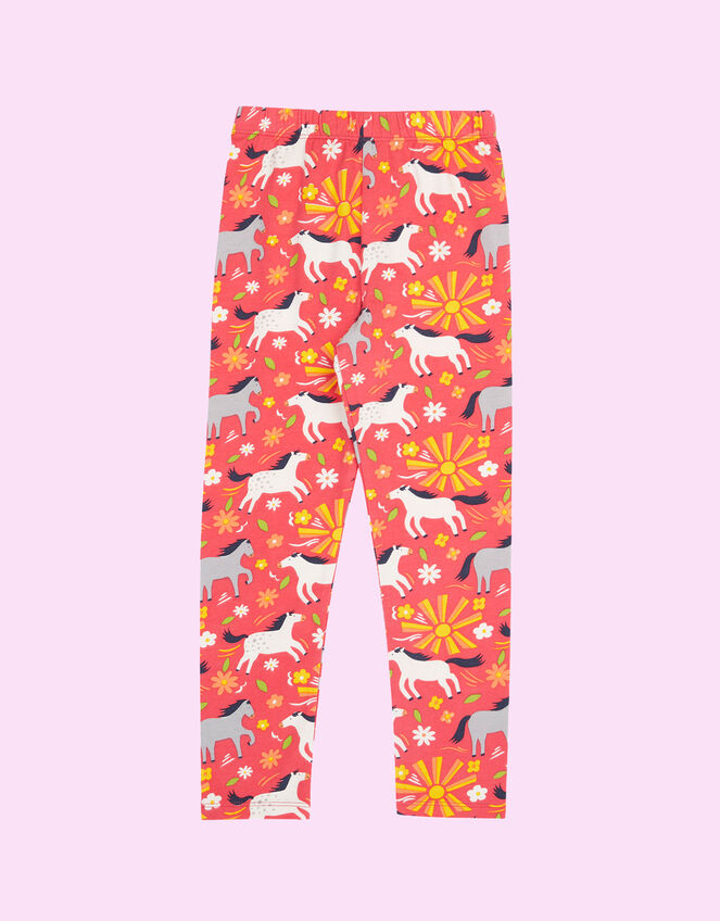 Frugi Libby Printed Leggings, Pink (PINK), large