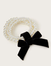 5-Pack Bow Pearl Bracelets, , large