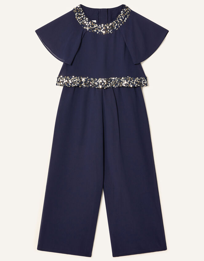 Meghan Sequin Jumpsuit Blue