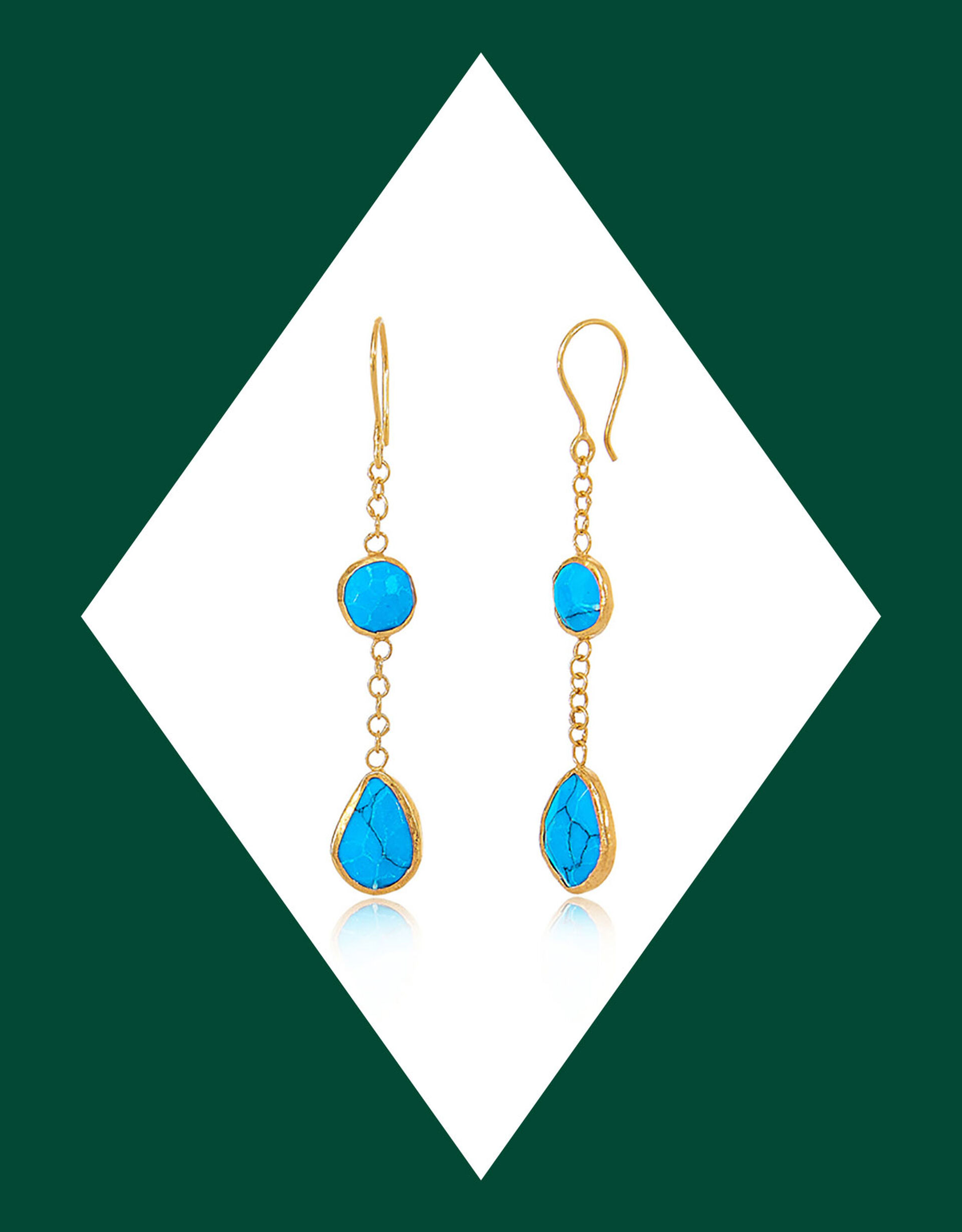 Pippa Small Yagana Double Drop Earrings, , large