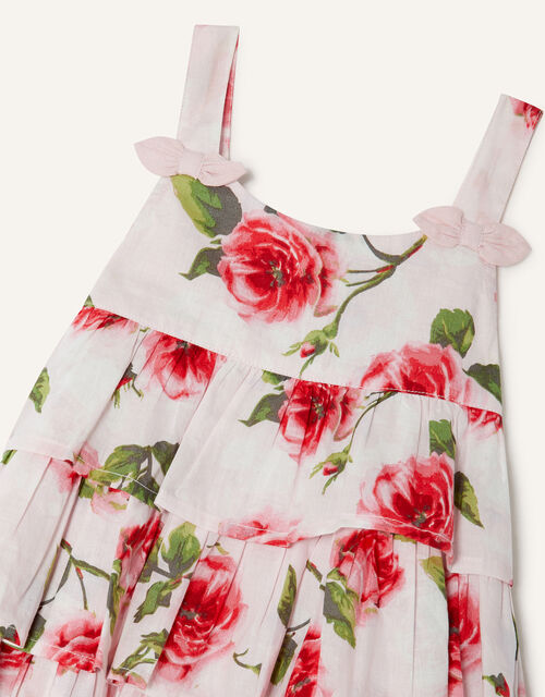 Baby Roses Print Dress and Shorts Set, Pink (PINK), large