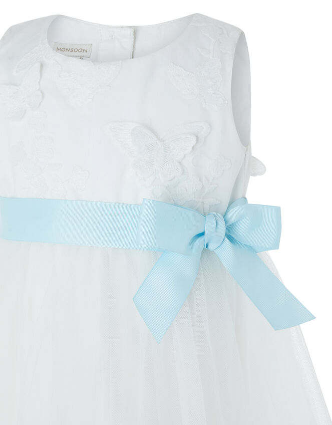 Baby Butterfly Mesh Occasion Dress, Ivory (IVORY), large