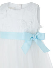 Baby Butterfly Mesh Occasion Dress, Ivory (IVORY), large
