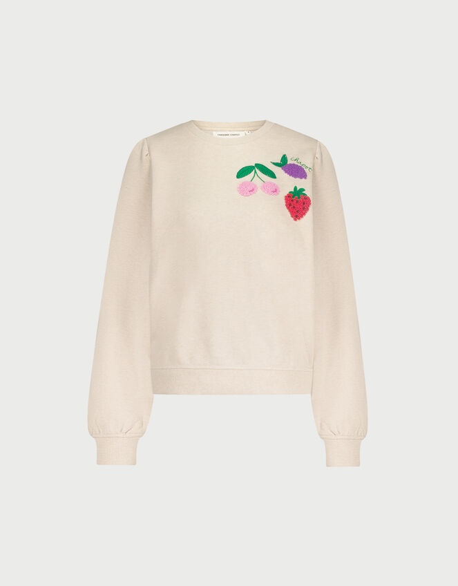 Fabienne Chapot Tina Embroidered Jumper, Camel (BEIGE), large