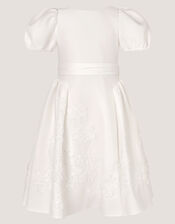 Josie Embellished Puff Sleeve Party Dress, Ivory (IVORY), large
