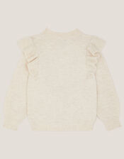 Christmas Deer Knit Jumper, Cream (CREAM), large