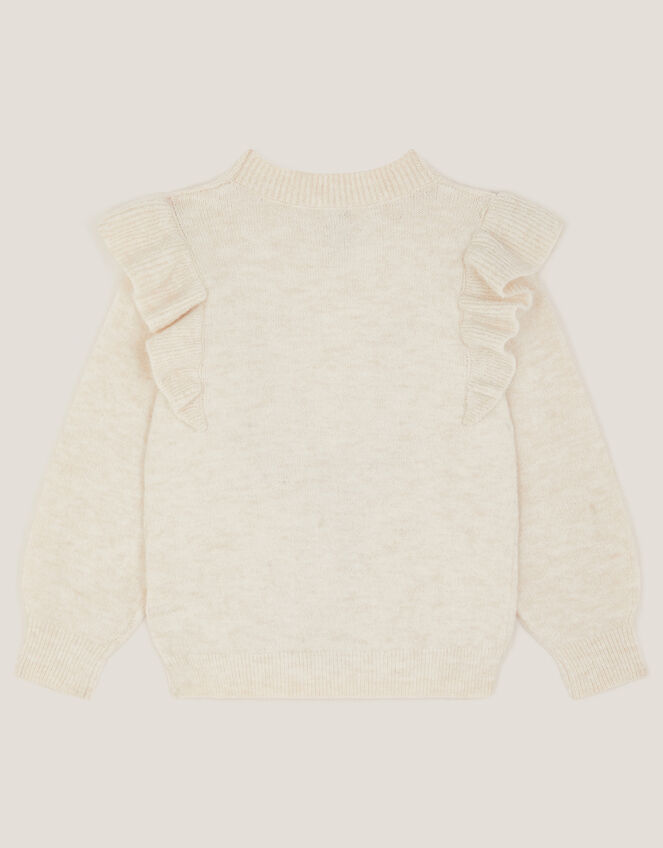 Christmas Deer Knit Jumper, Cream (CREAM), large