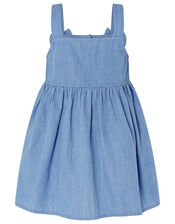Baby Duck Denim Pinafore Set, Blue (BLUE), large