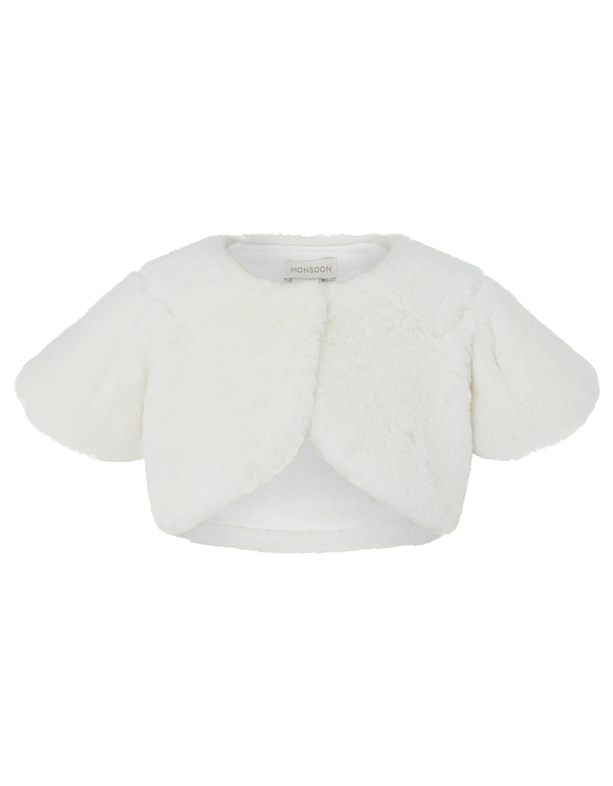 Childrens white fur shrug cheap