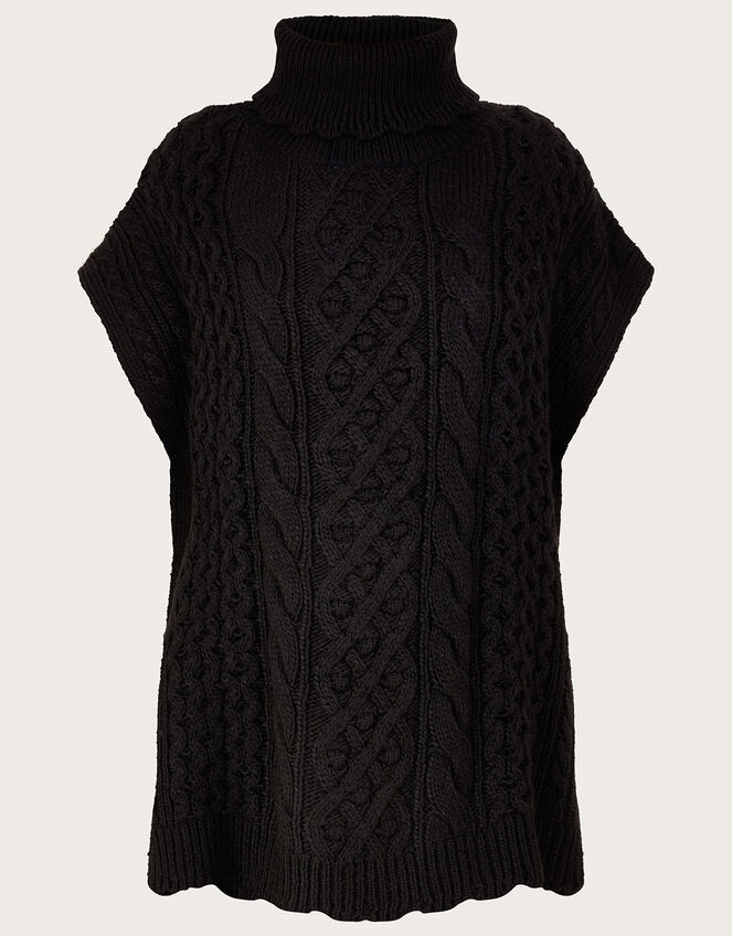 Tabard Poncho, Black (BLACK), large