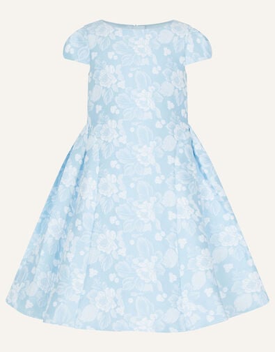 English Rose Jacquard Dress Blue, Blue (BLUE), large