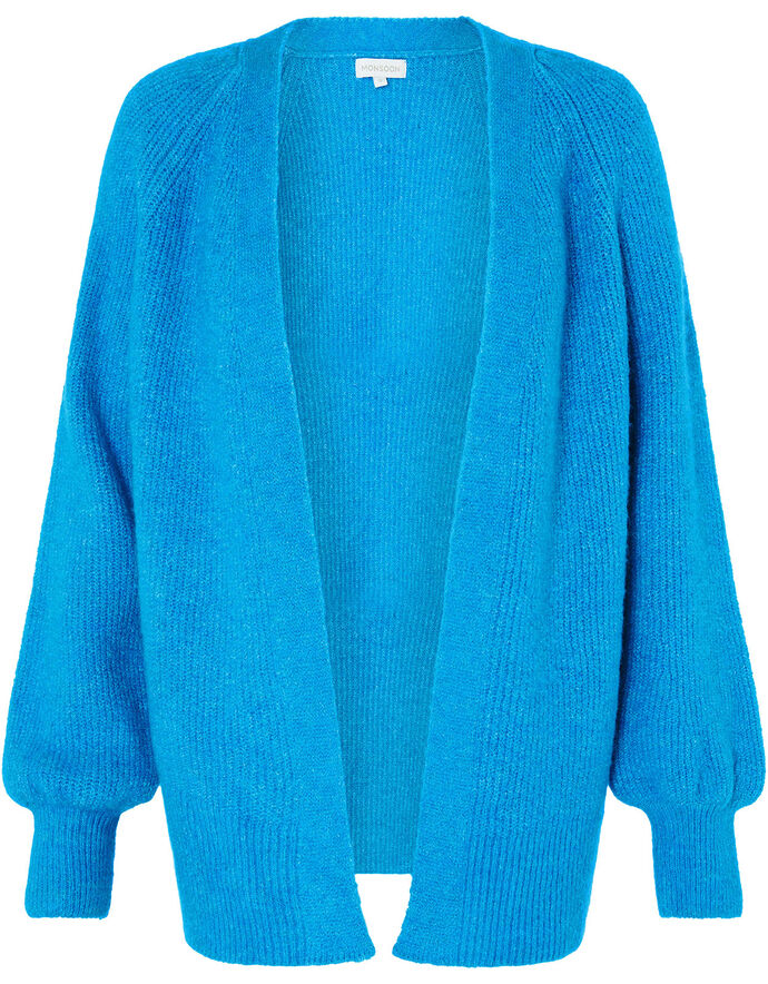Cosy Knit Cardigan in Wool Blend Blue | Cardigans | Monsoon UK.