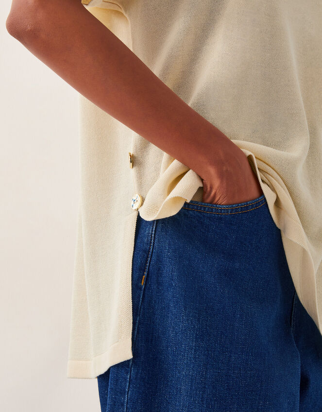 Cloe Knitted Collar Top Yellow