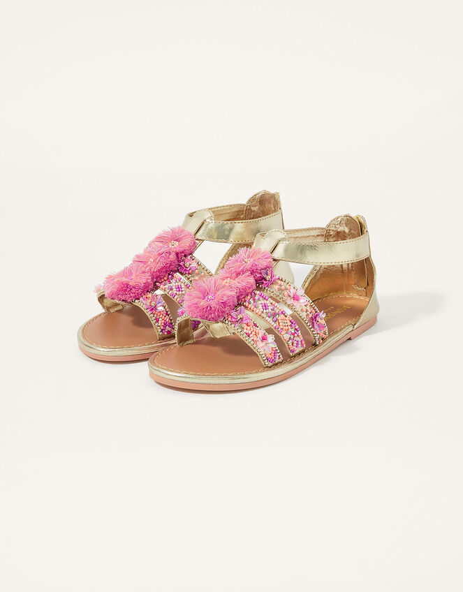 informal India heroine Bright Beaded Tassel Sandals Multi | Girls' Sandals | Monsoon UK.