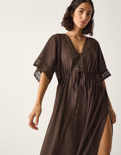 Cali Crochet Cover Up, Brown (CHOCOLATE), large