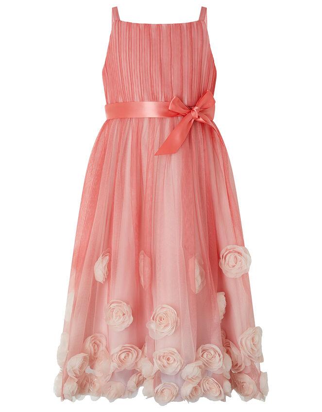 Sienna 3D Rose Occasion Dress, Pink (PINK), large