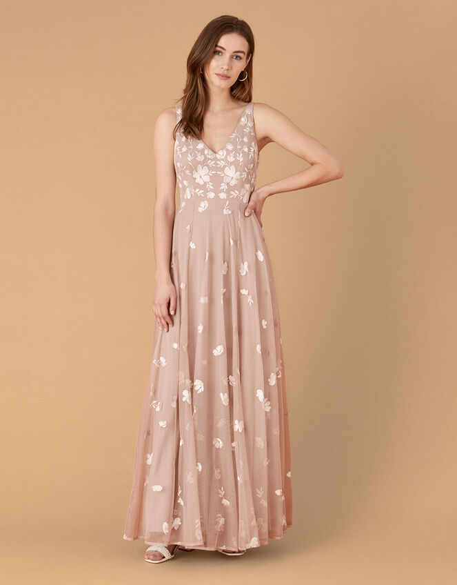 Clemence Embroidered Maxi Dress, Pink (PINK), large