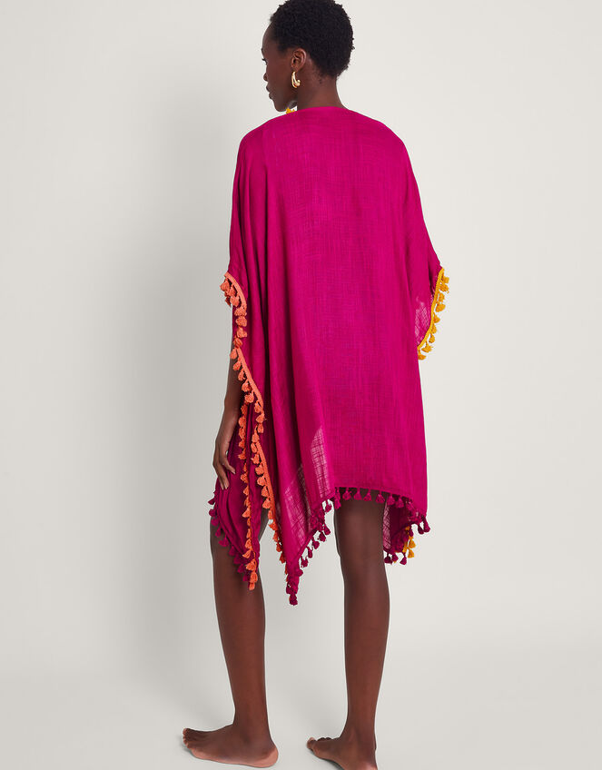 Contrast Tassel Beach Cover-Up, Pink (PINK), large