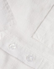 Half Placket Slub Shirt	, Ivory (IVORY), large