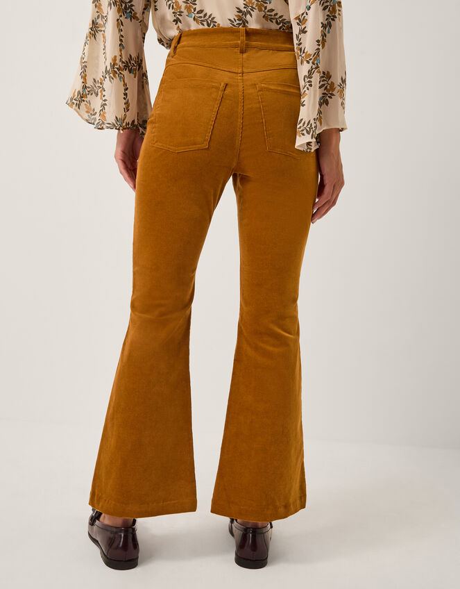 Cassidy Corduroy Flare Trousers, Camel (CAMEL), large