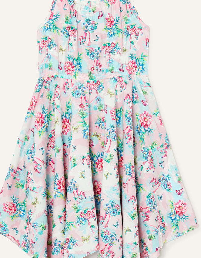Flamingo Hanky Hem Strappy Maxi Dress Pink Flamingo Hanky Hem Strappy Maxi Dress Pink
