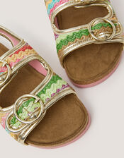 Rainbow Stripe Sandals, Multi (MULTI), large