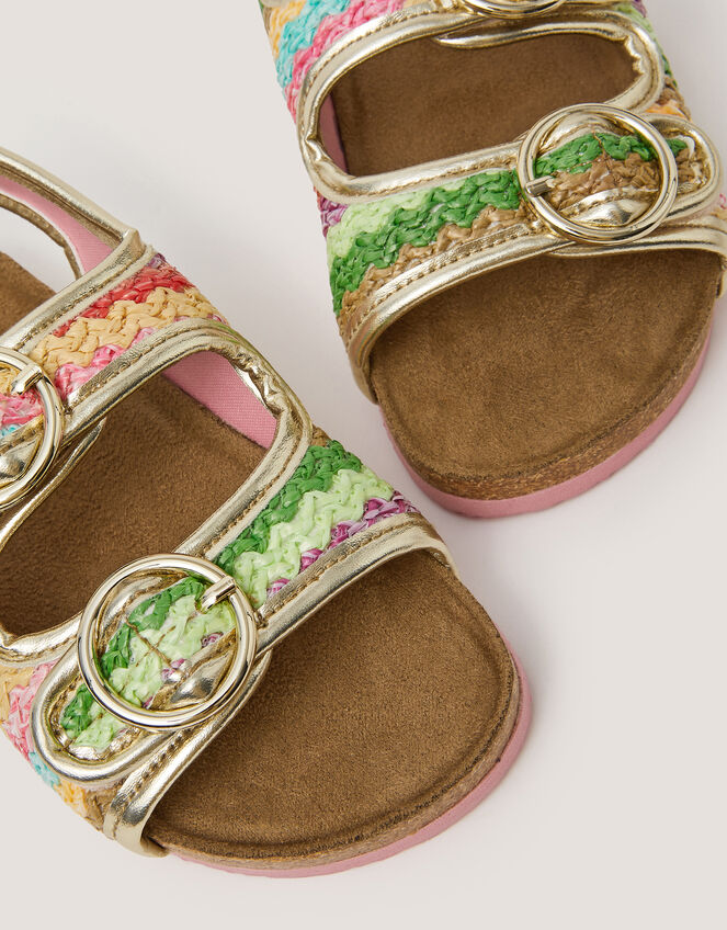 Rainbow Stripe Sandals, Multi (MULTI), large